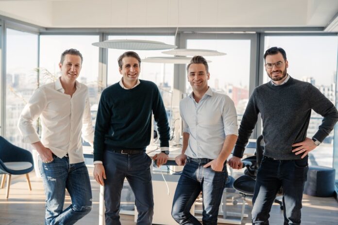 Die The Stryze Group Gründer: Sebastian Funke, Mark Hartmann, Sascha Krause und Dr. Taro Niggemann (v. l. n. r.). / Weiterer Text über ots und www.presseportal.de/nr/155264 / Die Verwendung dieses Bildes ist für redaktionelle Zwecke unter Beachtung ggf. genannter Nutzungsbedingungen honorarfrei. Veröffentlichung bitte mit Bildrechte-Hinweis.