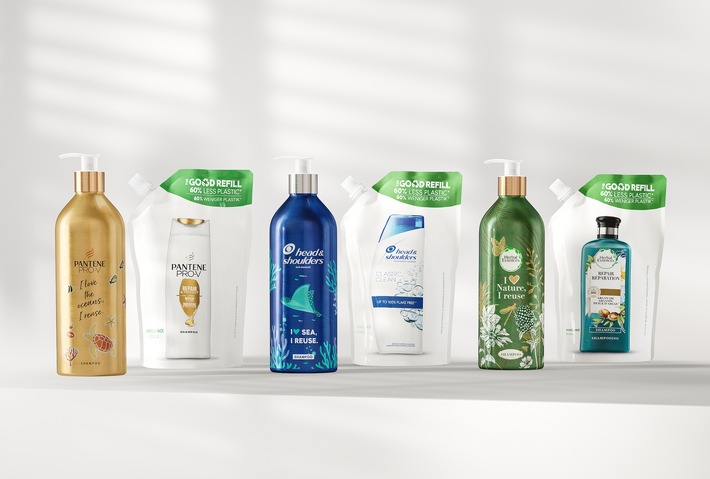 „Refill the Good“: Das erste Nachfüllsystem von P&G Beauty für Shampoo von Pantene Pro-V, Head & Shoulders und Herbal Essences